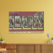 De schaduwen - Grote Letter scènes Canvas Afdruk (Insitu (Woonkamer))