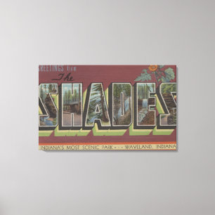 De schaduwen - Grote Letter scènes Canvas Afdruk