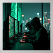 De schaduwen van de digitale onderwereld poster (Voorkant)