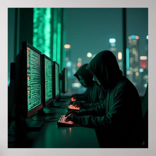 De schaduwen van de digitale onderwereld poster (Voorkant)