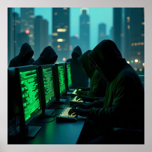 De schaduwen van de digitale onderwereld poster (Voorkant)