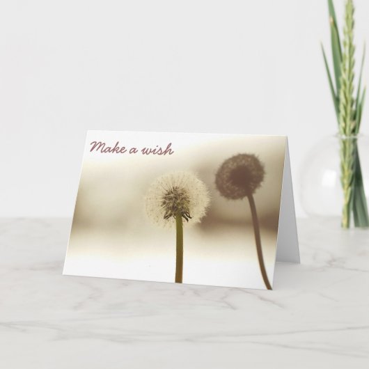 De schaduwkaart van de paardebloem kaart (Voorkant)