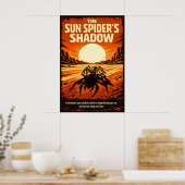 De schaduwkunst van de Zonspinnin in de woestijn Poster (Keuken)