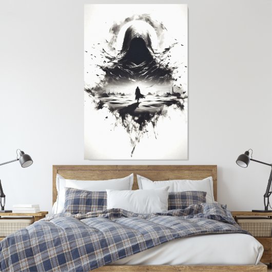 De Schaduwrijke Zwervers Canvas Print (Insitu (Slaapkamer))
