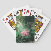 DE SCHAKELING, groene roze Speelkaarten (Achterkant)