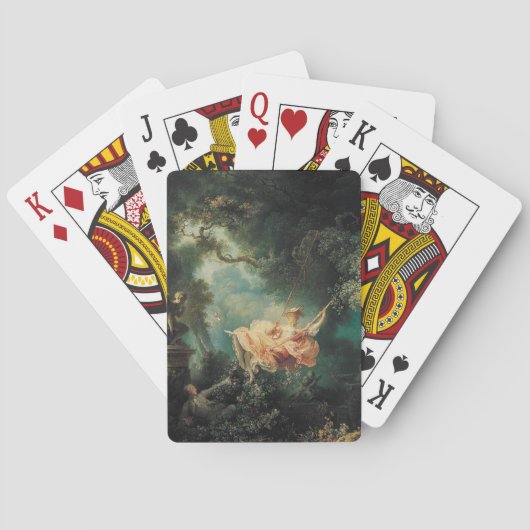 DE SCHAKELING, groene roze Speelkaarten (Achterkant)