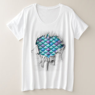 De Schalen van de meermin Grote Maat T-shirt