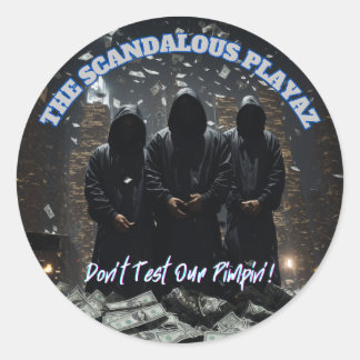 De schandalige Playaz-Stickers Ronde Sticker