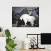 De schapen en geiten (bergstijl) poster (Thuiskantoor)