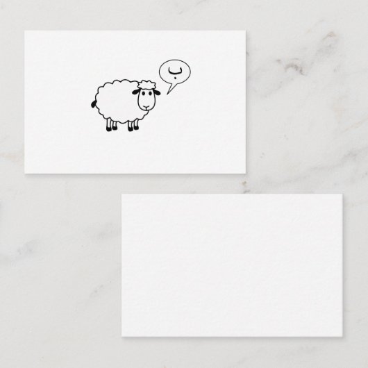 De schapen gaan naar Ba Visitekaartje (Voorkant / Achterkant)