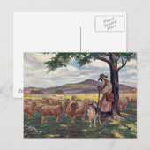 De schapen hoeden briefkaart (Voorkant / Achterkant)