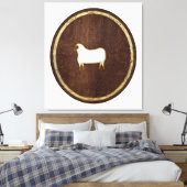 De schapen in 2009 canvas afdruk (Insitu (Slaapkamer))