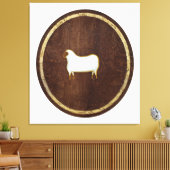 De schapen in 2009 canvas afdruk (Insitu (Woonkamer))