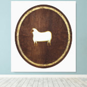 De schapen in 2009 canvas afdruk (Insitu (Houten vloer))