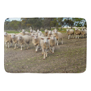 De schapen komen marcheren, badmat