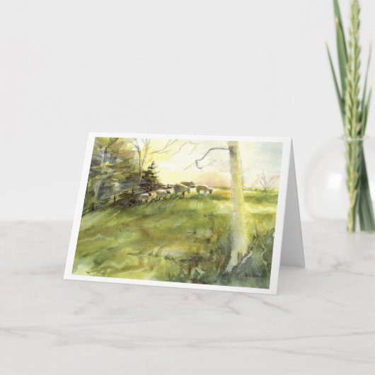 De Schapen van het Dorp van Sturbridge Feestdagen Kaart (Voorkant)