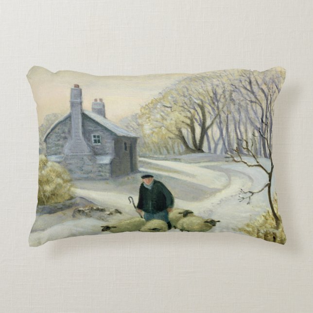 De schapen vooraan decoratief kussen (Voorkant)