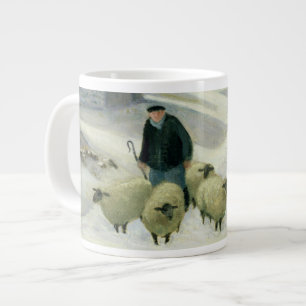 De schapen vooraan grote koffiekop