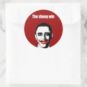 DE SCHAPEN WINNEN RONDE STICKER (Tas)