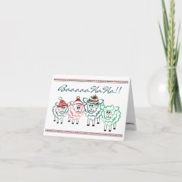 De schapenbaaa Ha Ha 2018 van Kerstmis Feestdagen Kaart