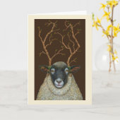 De schapenkaart is gedraaid kaart (Gele Bloem)