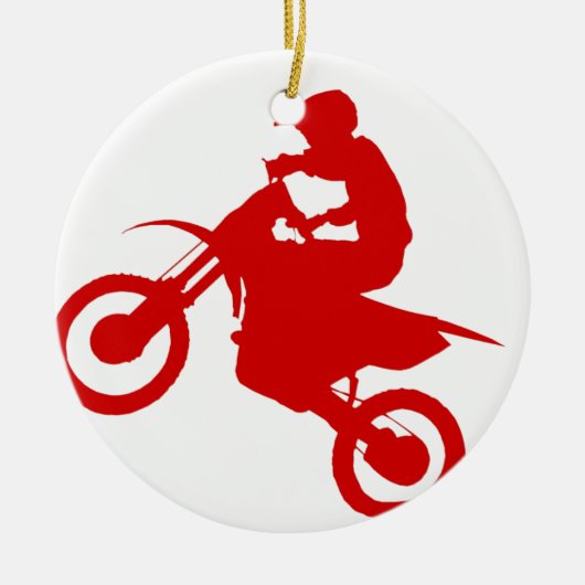 (De scharlaken) FIETS van het VUIL Keramisch Ornament (Voorkant)