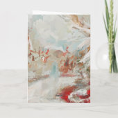 De scharlaken kerstengelkaart feestdagen kaart (Achterkant)