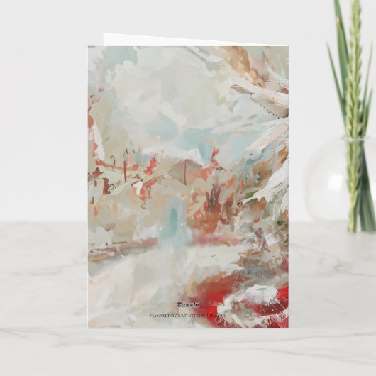 De scharlaken kerstengelkaart feestdagen kaart (Achterkant)