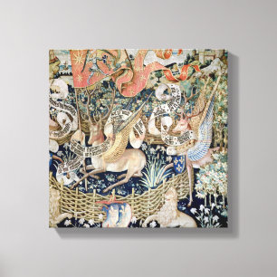 De scharnierende deer (tapestry) canvas afdruk