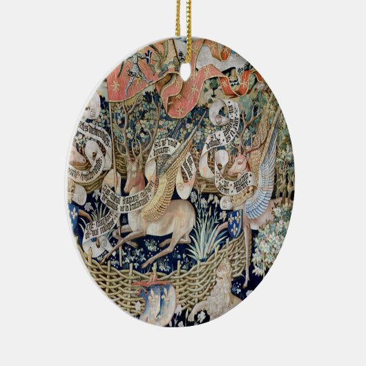 De scharnierende deer (tapestry) keramisch ornament (Rechts)