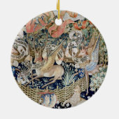 De scharnierende deer (tapestry) keramisch ornament (Achterkant)