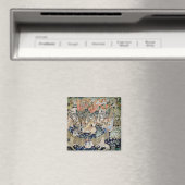 De scharnierende deer (tapestry) magneet (Insitu (Vaatwasser))