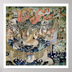 De scharnierende deer (tapestry) poster