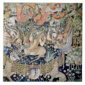 De scharnierende deer (tapestry) tegeltje (Voorkant)