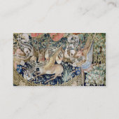De scharnierende deer (tapestry) visitekaartje (Achterkant)