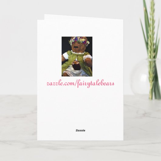 De schat draagt feestdagen kaart (Achterkant)