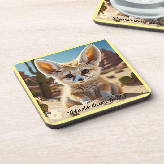 De schat van de Fox Desert Bier Onderzetter (Linkerzijde)