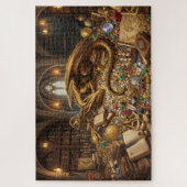 De schat van de geleerde draak legpuzzel (Verticaal)