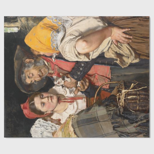 De schat van het oude Man (Karl Gussow) Cadeaupapier (Vlak)