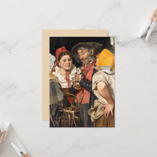 De schat van het oude Man (Karl Gussow) Kaart (Voorkant / Achterkant in situ)