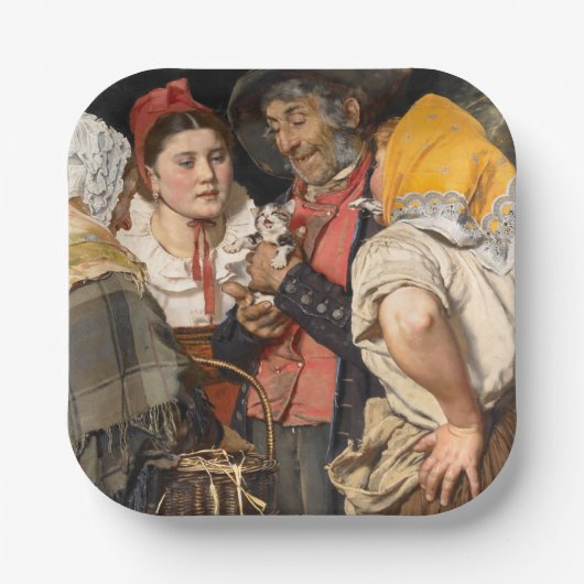 De schat van het oude Man (Karl Gussow) Papieren Bordje (Voorkant)