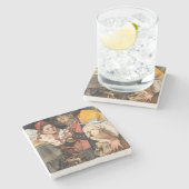 De schat van het oude Man (Karl Gussow) Stenen Onderzetter (Zijkant)