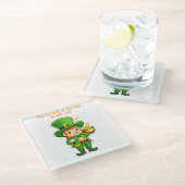 De schat van Lucky Leprechaun Glazen Onderzetter (Schuin)