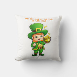 De schat van Lucky Leprechaun Kussen