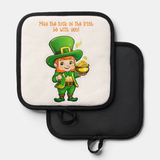 De schat van Lucky Leprechaun Pannenlap (Voorkant / Achterkant)