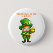 De schat van Lucky Leprechaun Ronde Button 5,7 Cm (Voorkant)