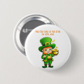 De schat van Lucky Leprechaun Ronde Button 5,7 Cm (Voorkant /achterkant)