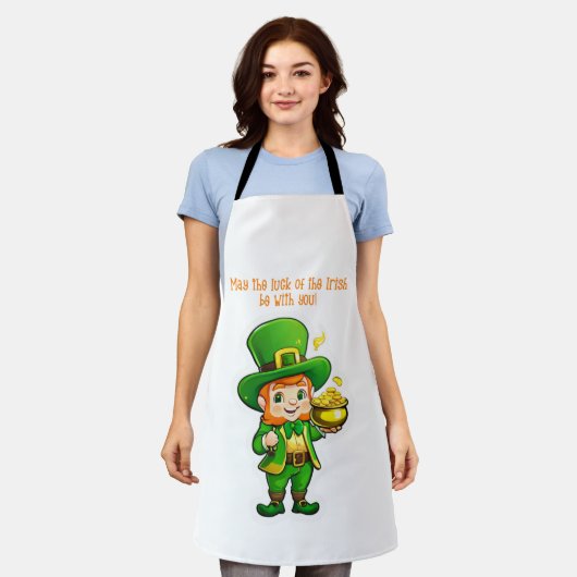 De schat van Lucky Leprechaun Schort (Gedragen)