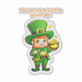 De schat van Lucky Leprechaun Sticker (Voorkant)