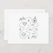 De schatkaart van Little Explorer Briefkaart (Voorkant / Achterkant)